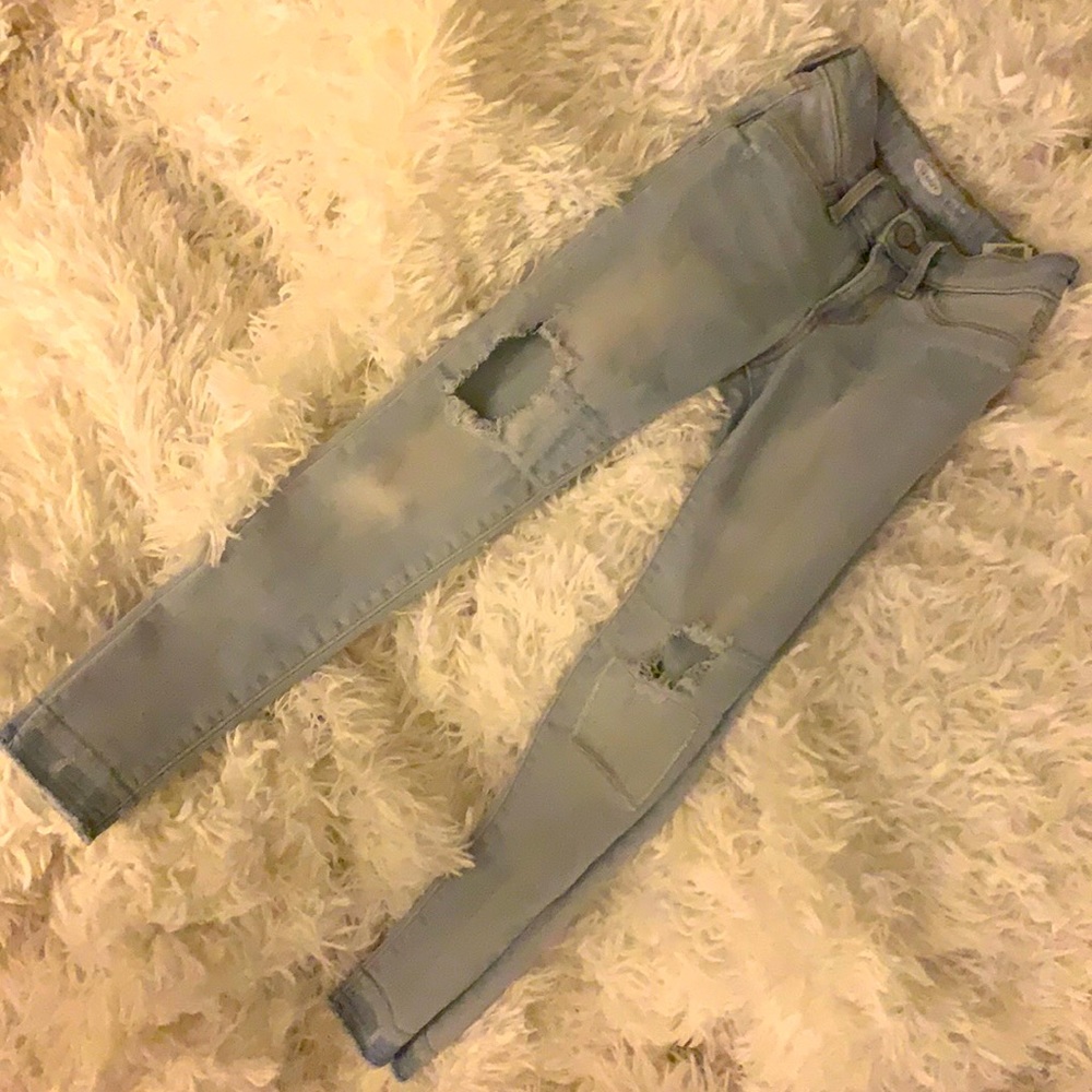 Distressed denim
